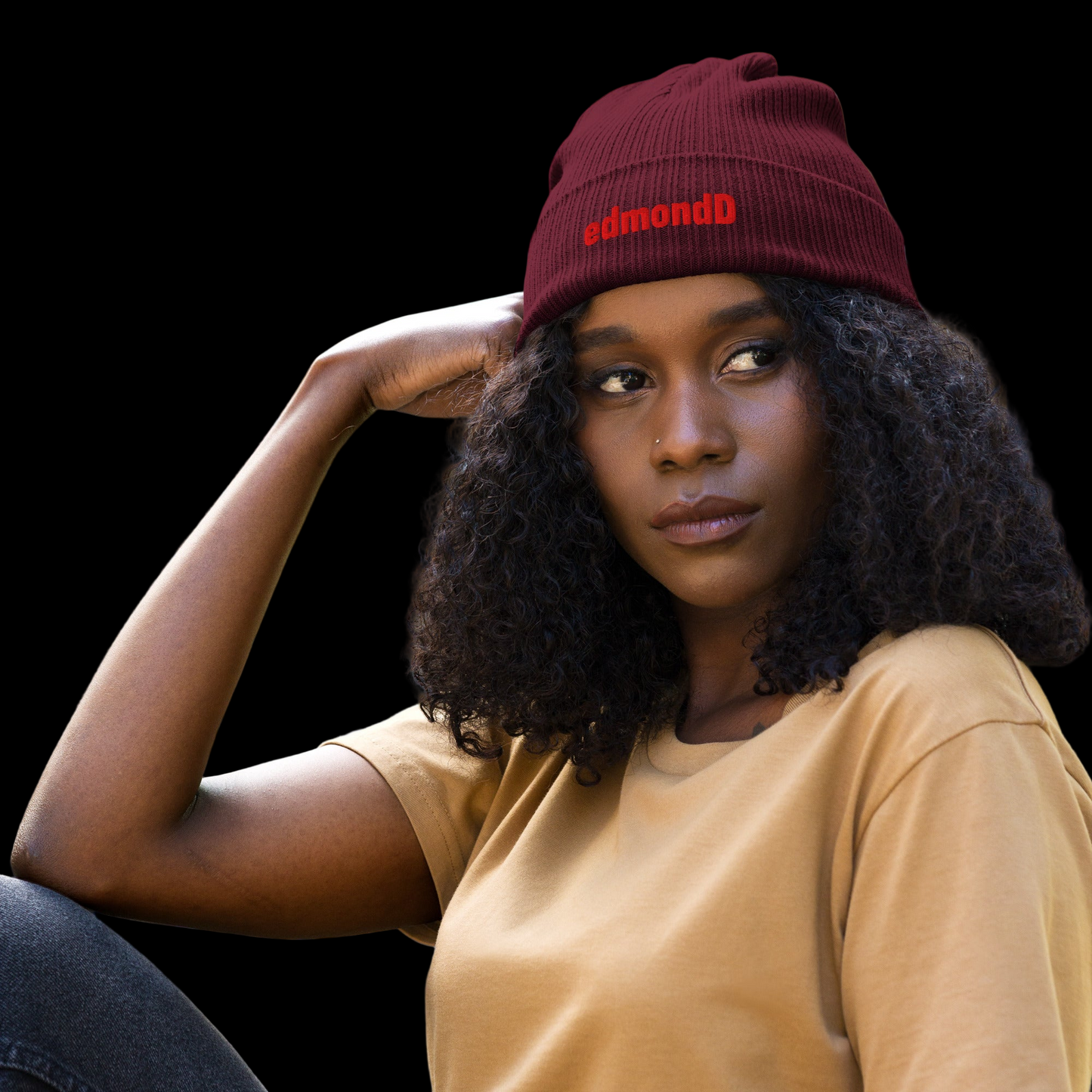 edmondD Organic ribbed beanie